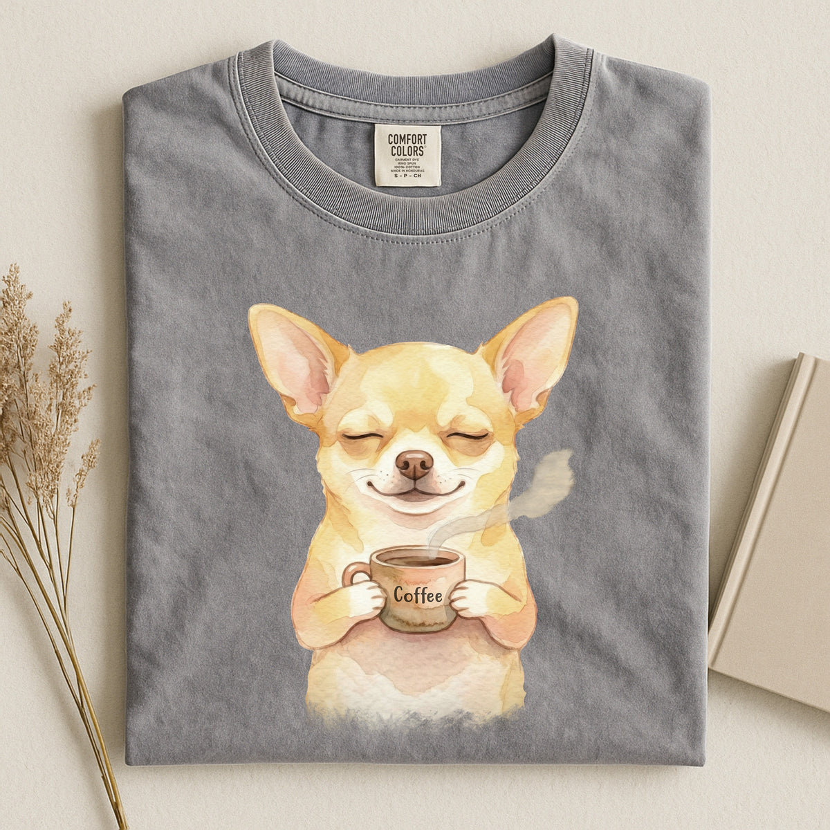 Chihuahua Drink Coffee Comfort T-shirt