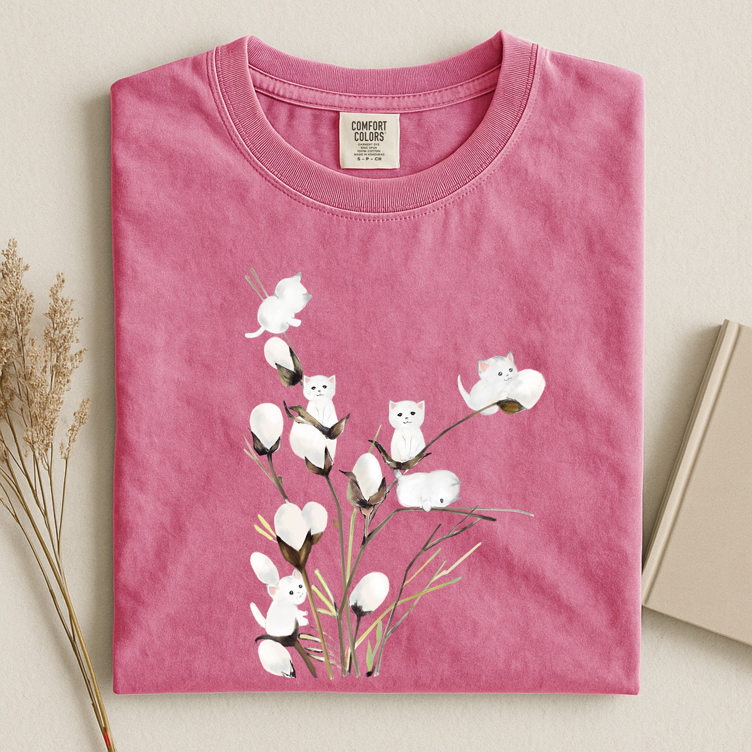 Cat Flower Comfort T-shirt