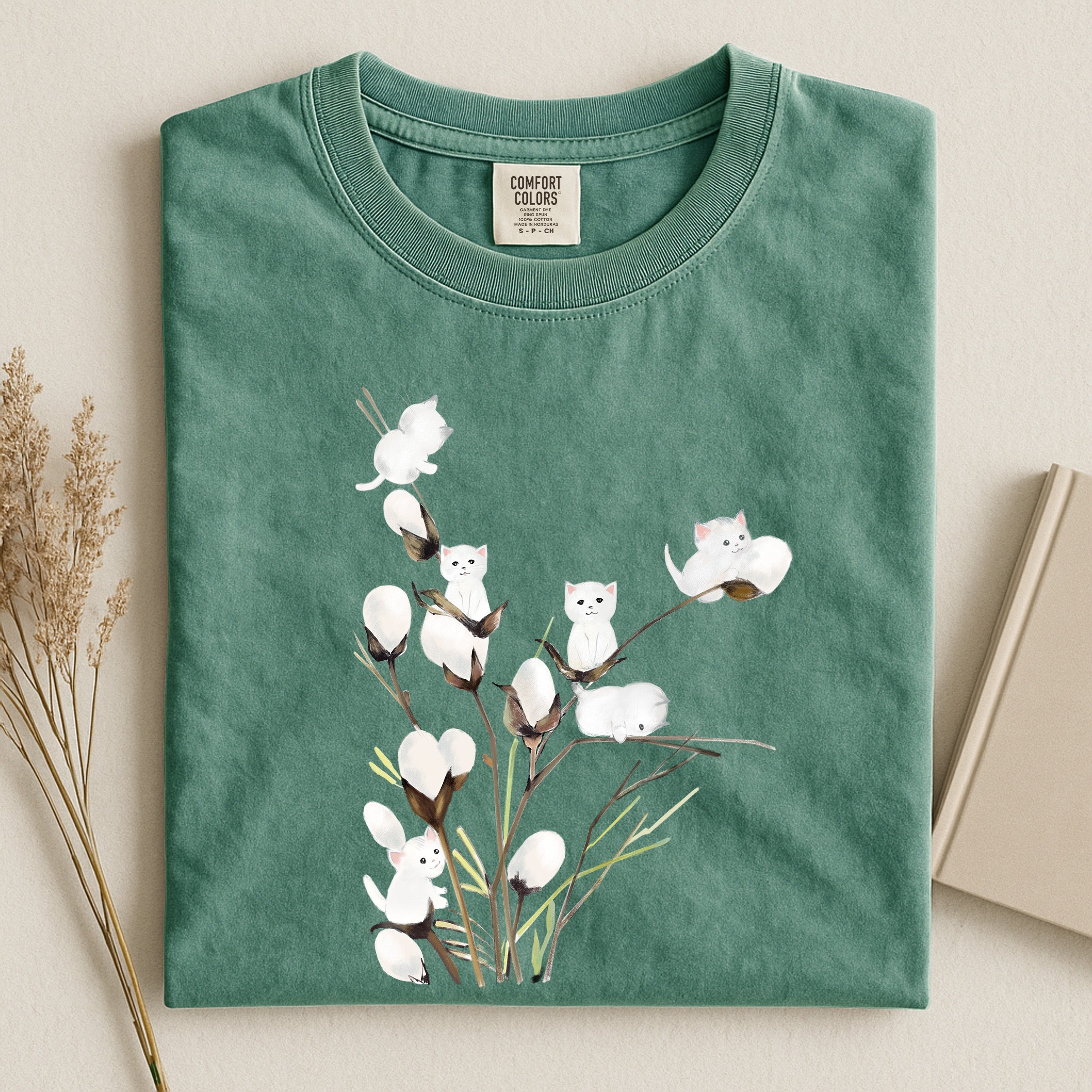 Cat Flower Comfort T-shirt