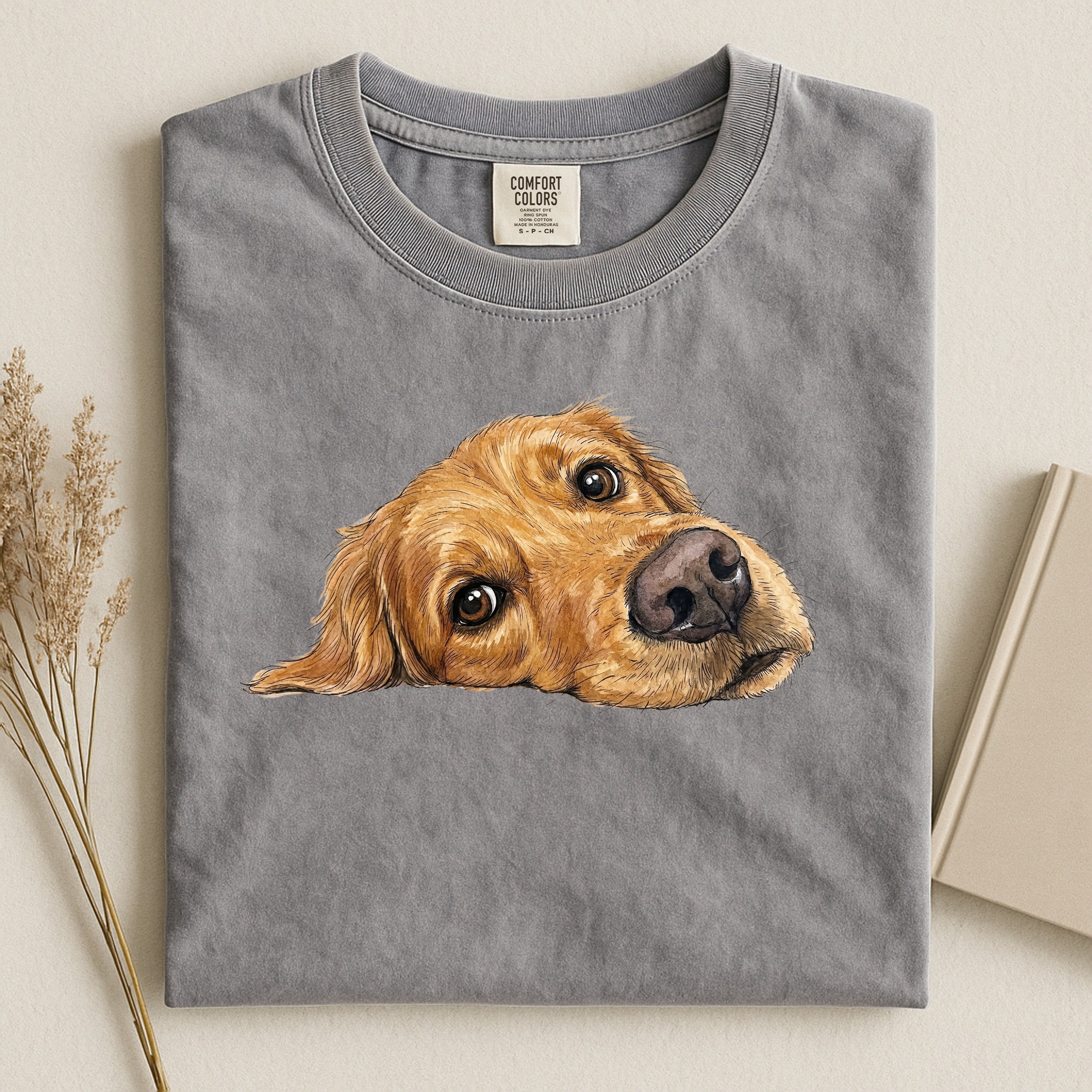 Golden Retriever Face Comfort T-shirt