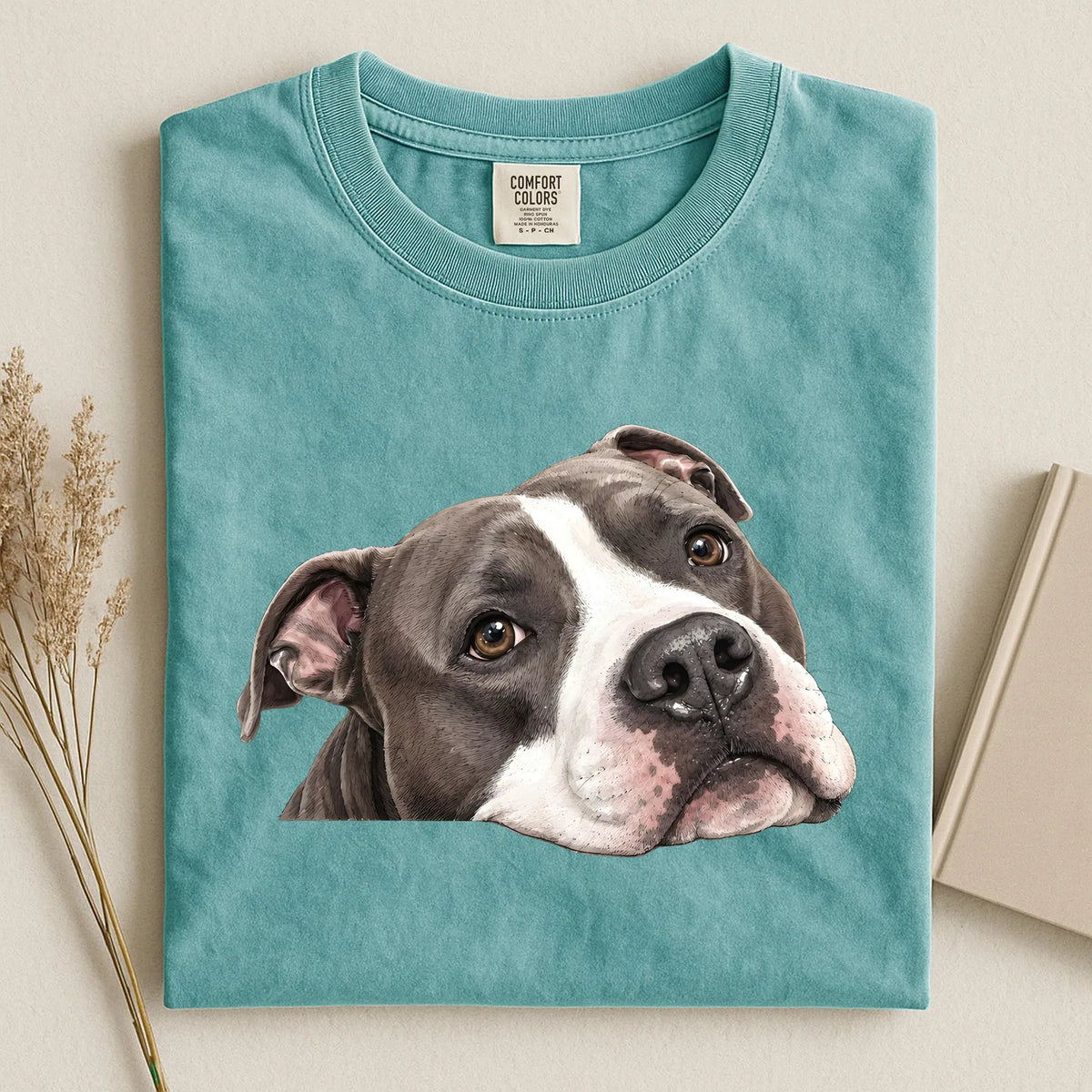 American Staffordshire Terrier Face Comfort Color T-shirt