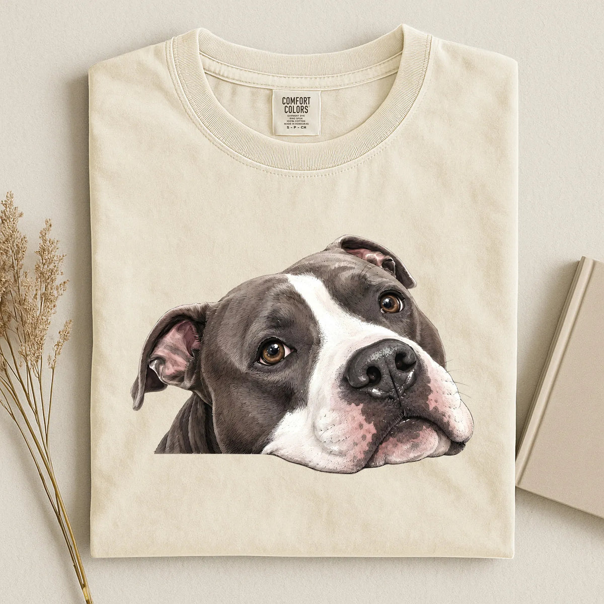 American Staffordshire Terrier Face Comfort Color T-shirt