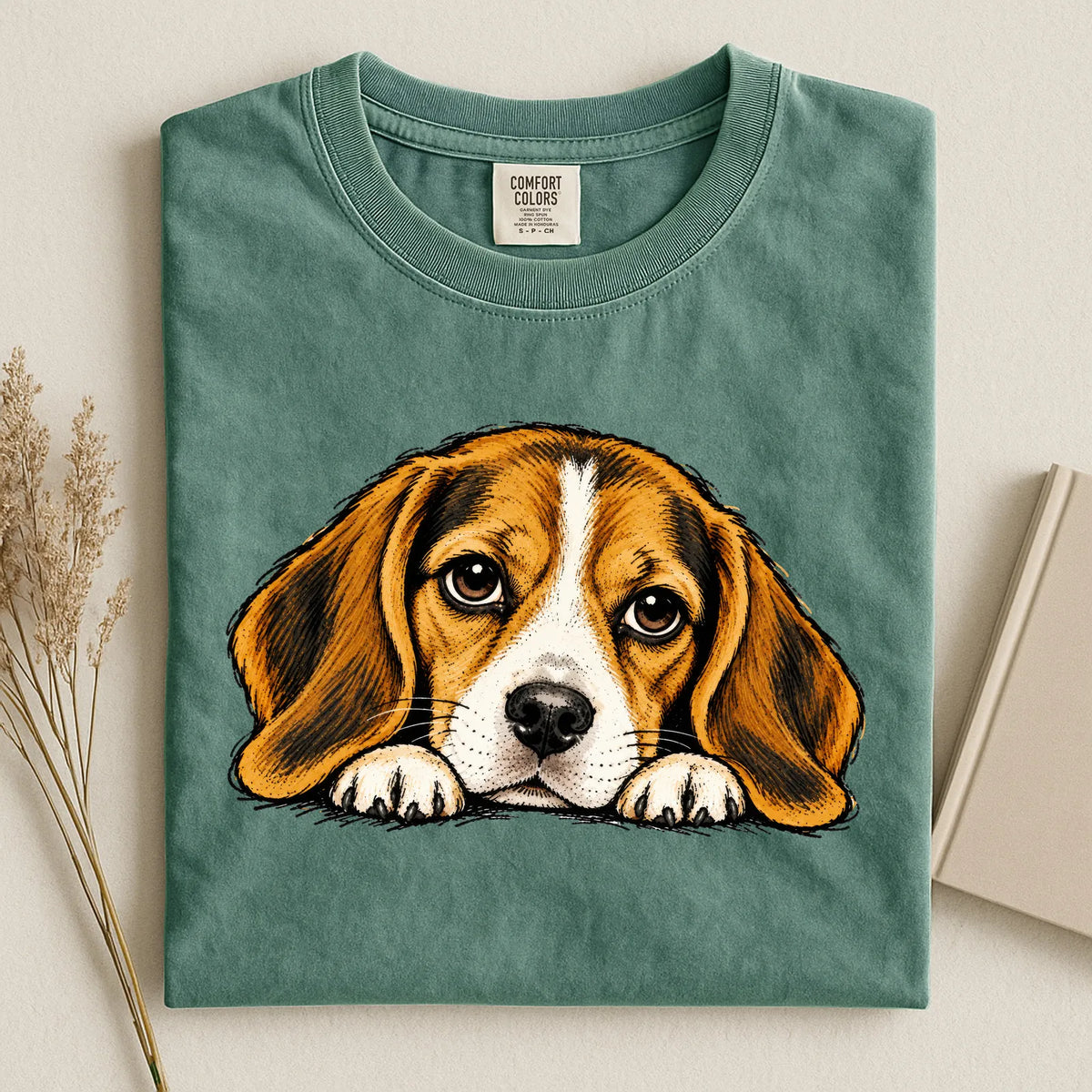 Peeking Beagle Comfort Color Unisex T-shirt