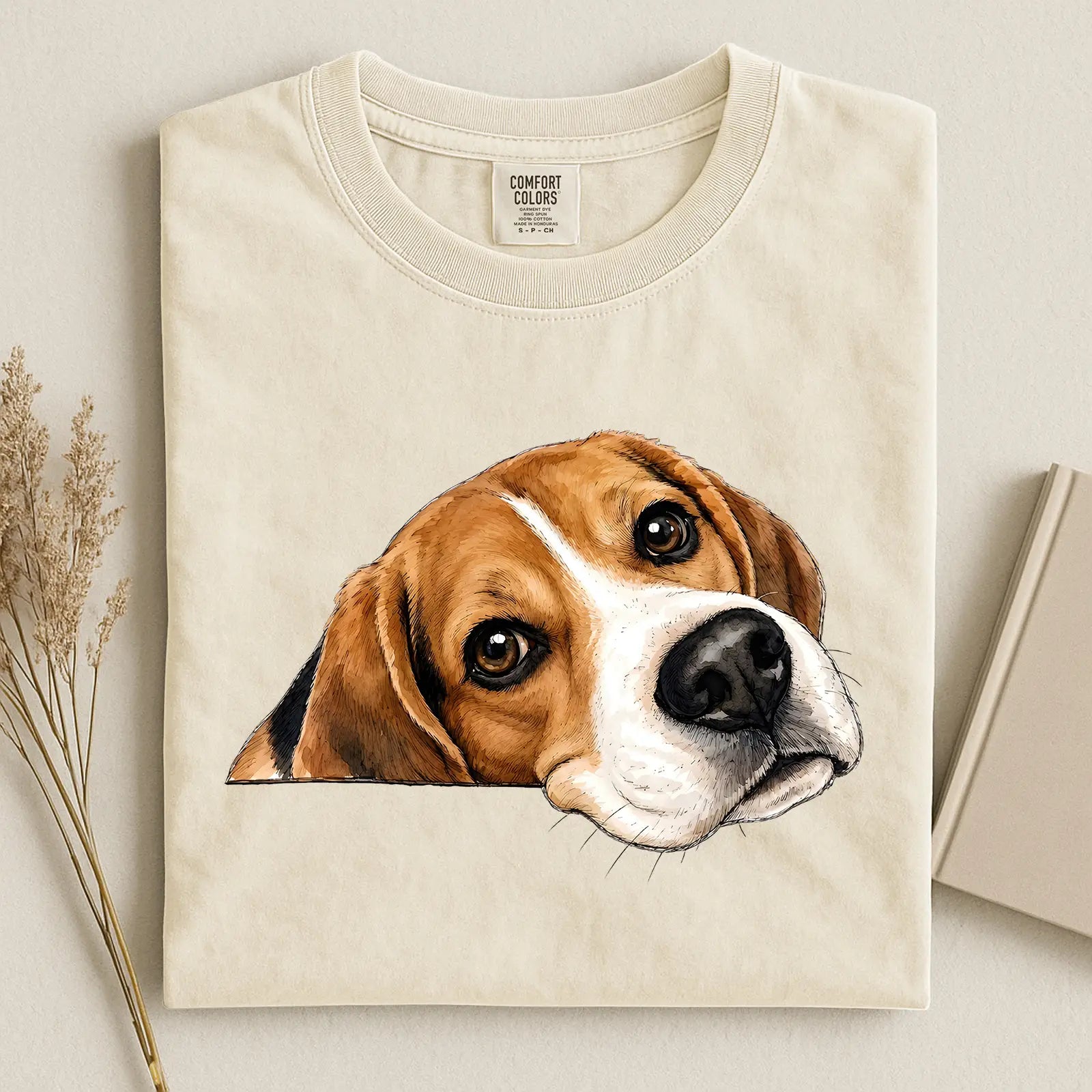 Beagle Face Comfort Color T-shirt