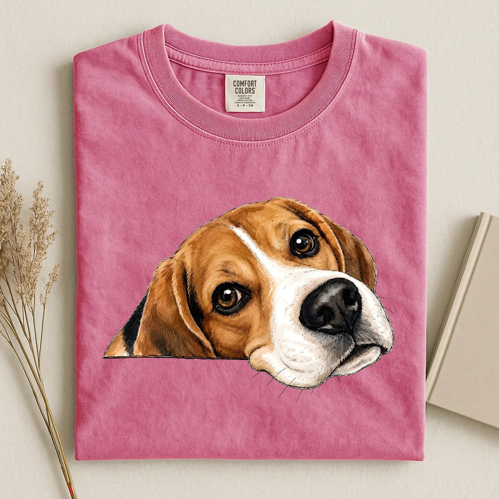 Beagle Face Comfort Color T-shirt