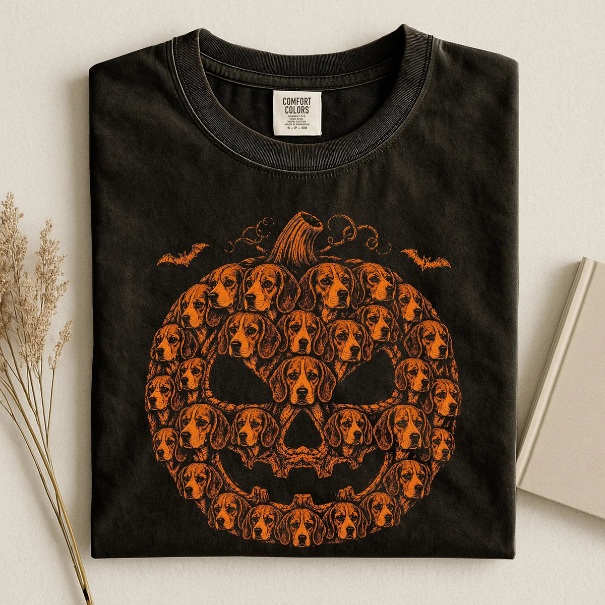 Beagle Pumpkin Comfort Color Unisex T-shirt
