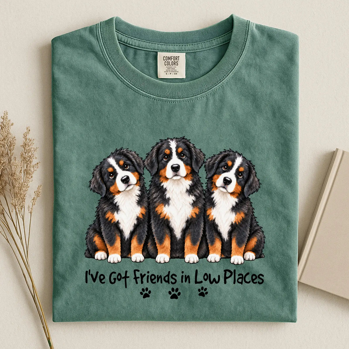 Bernese Mountain - I've Got Friend In Low Places Color Unisex T-shirt
