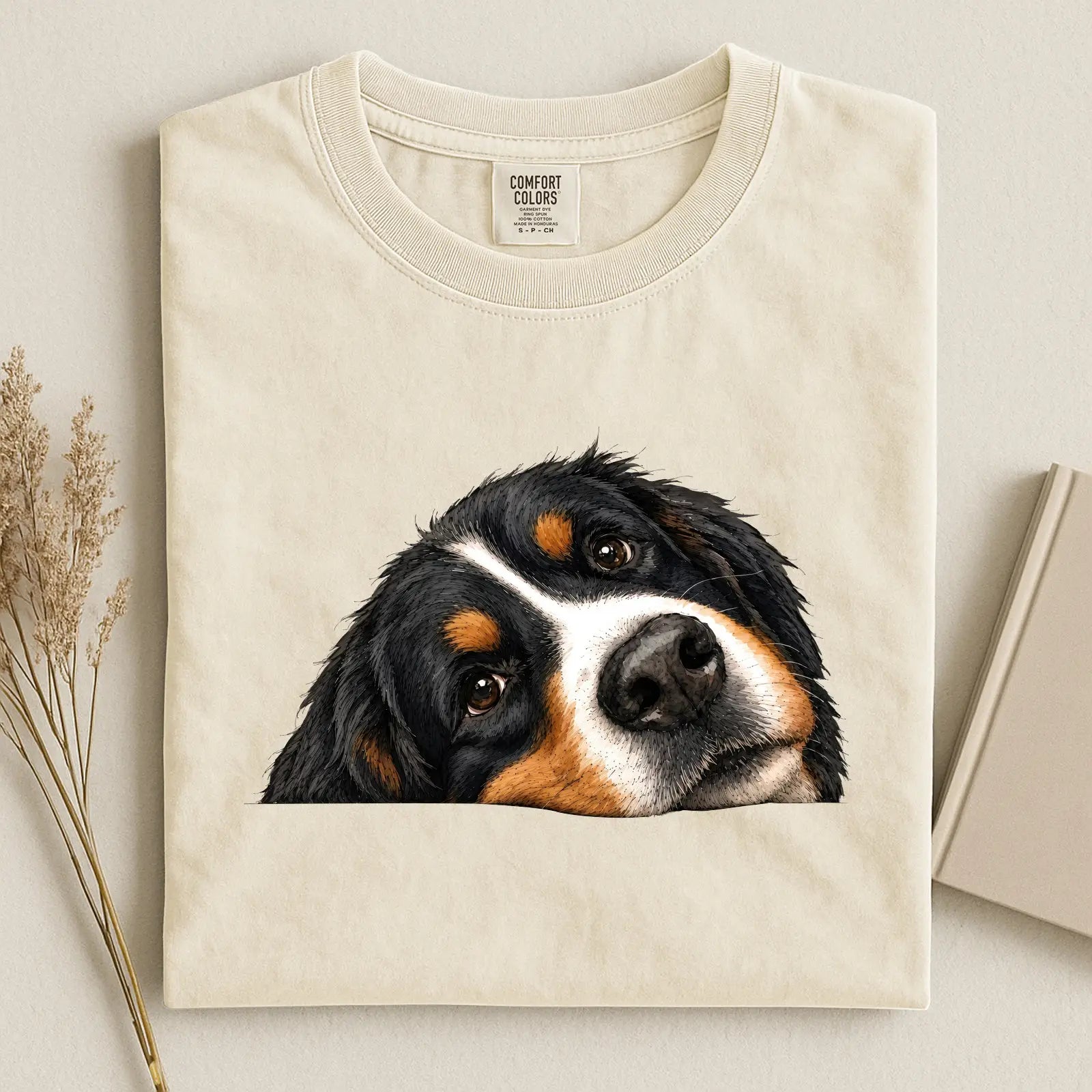 Bernese Moutain Face Comfort Color T-shirt