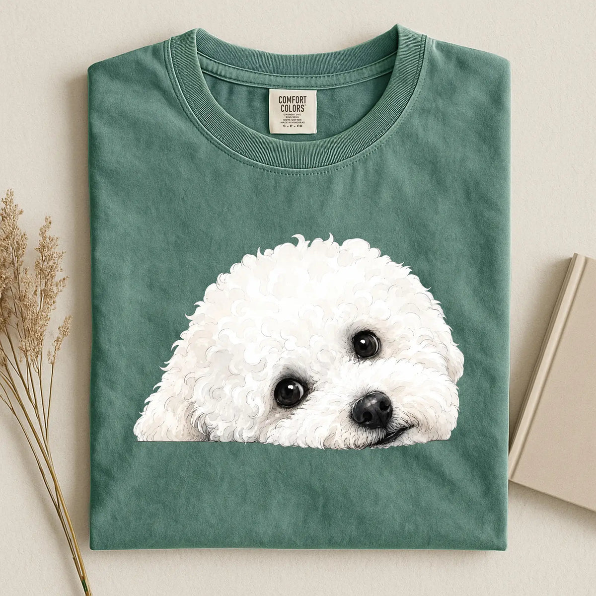 Bichon Frise Face Comfort Color T-shirt 2