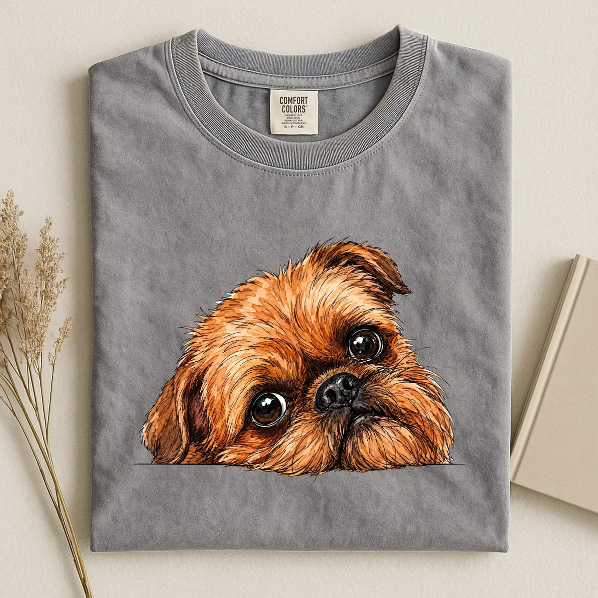 Brussels Griffon Face Comfort Color T-shirt 2