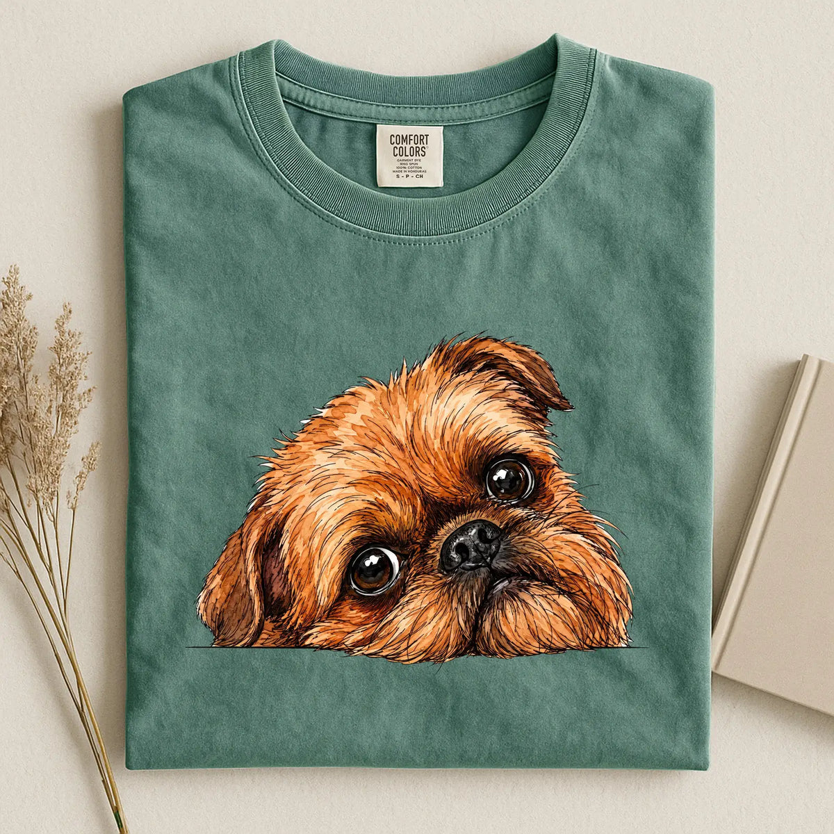 Brussels Griffon Face Comfort Color T-shirt 2