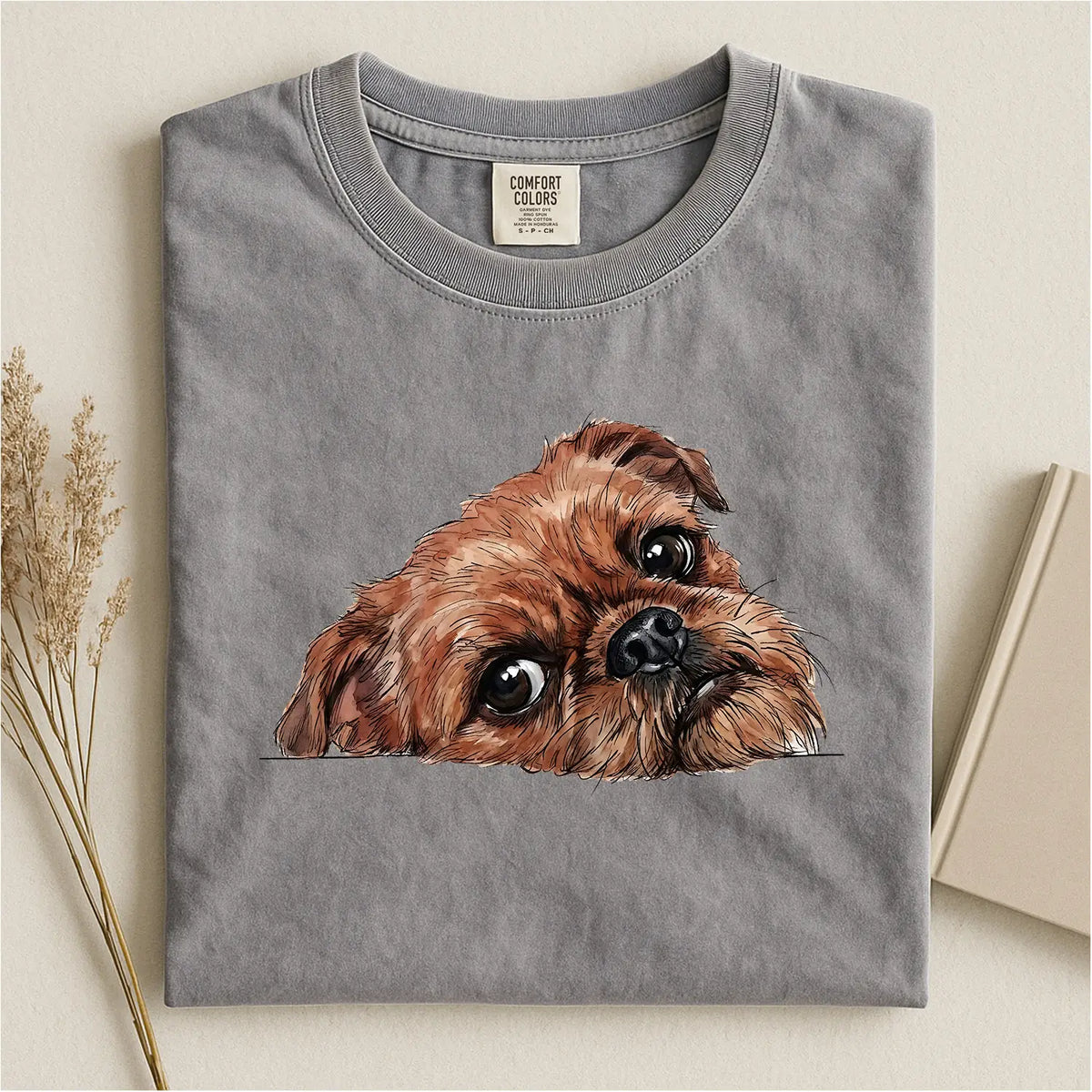 Brussels Griffon Face Comfort Color T-shirt