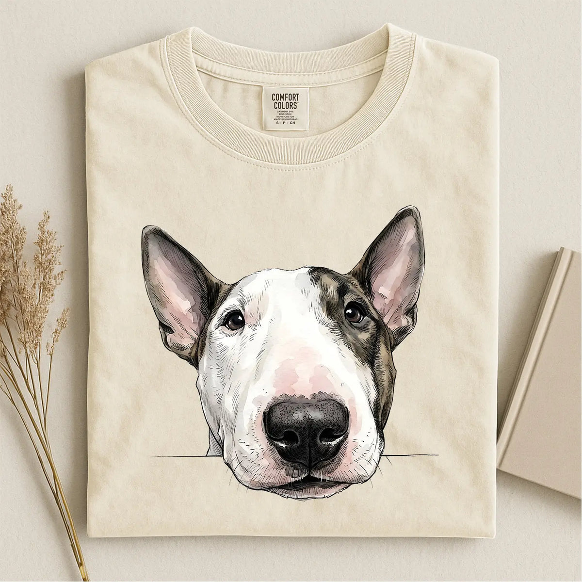 Bull Terrier Face Comfort Color T-shirt