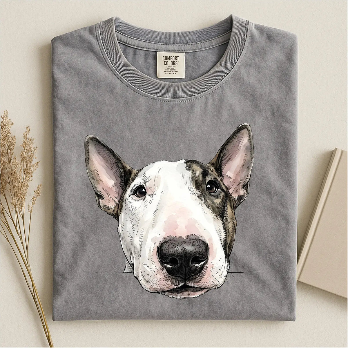 Bull Terrier Face Comfort Color T-shirt