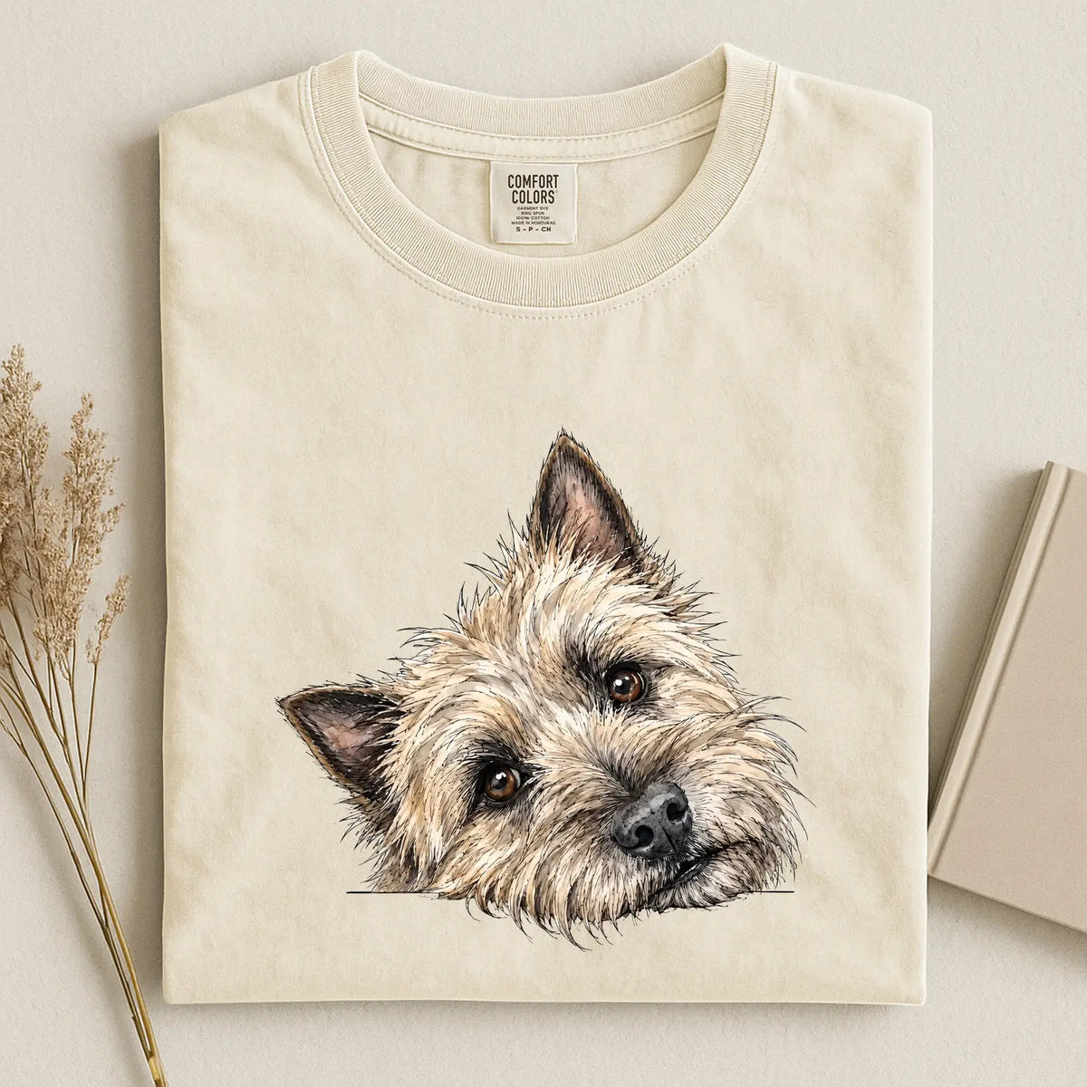 Cairn Terrier Face Comfort Color T-shirt 2