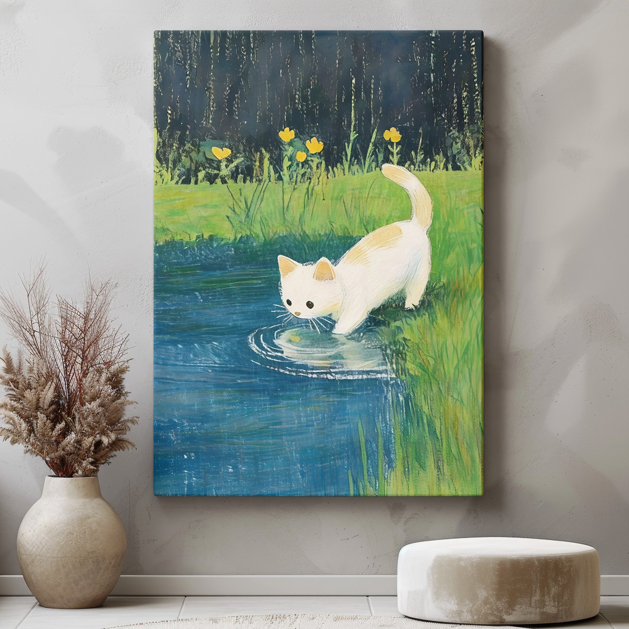 Cat In The Field Canvas - Best Cat Canvas