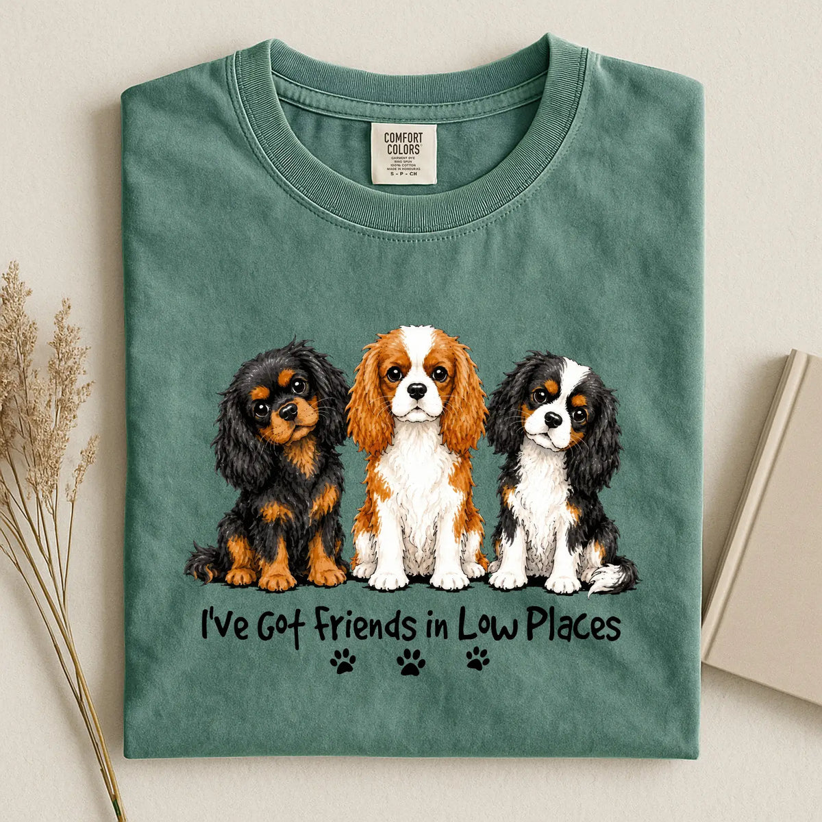 Cavalier - I've Got Friends in Low Places Comfort Color Unisex T-shirt