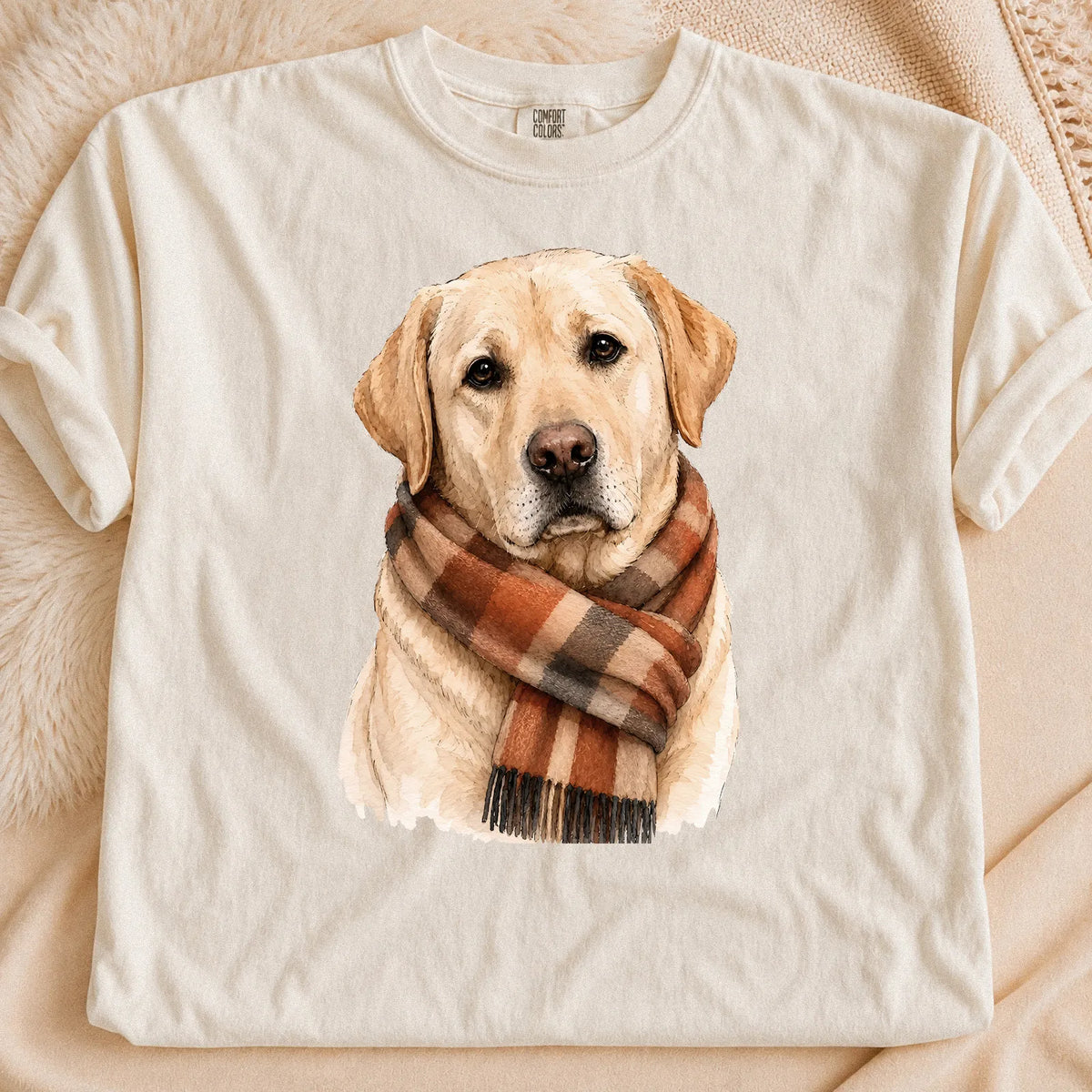 Cozy Autumn Labrador Comfort Color Unisex T-shirt