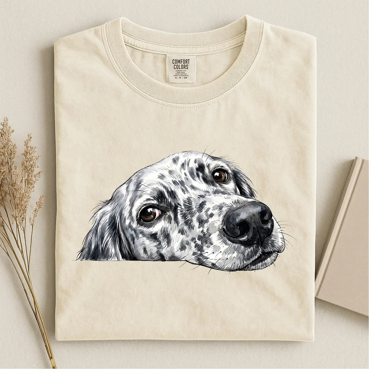 English Setter Face Comfort Color T-shirt