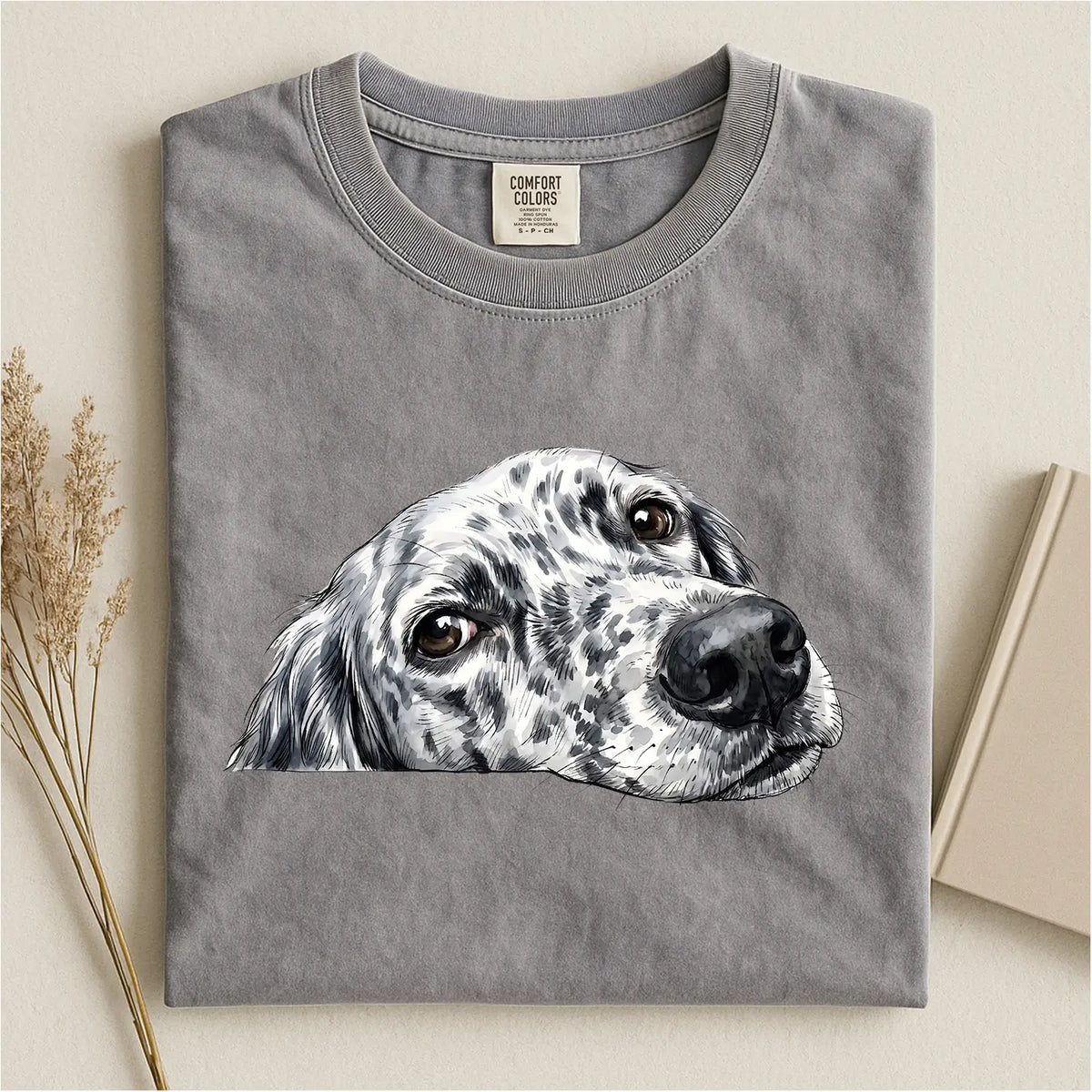 English Setter Face Comfort Color T-shirt