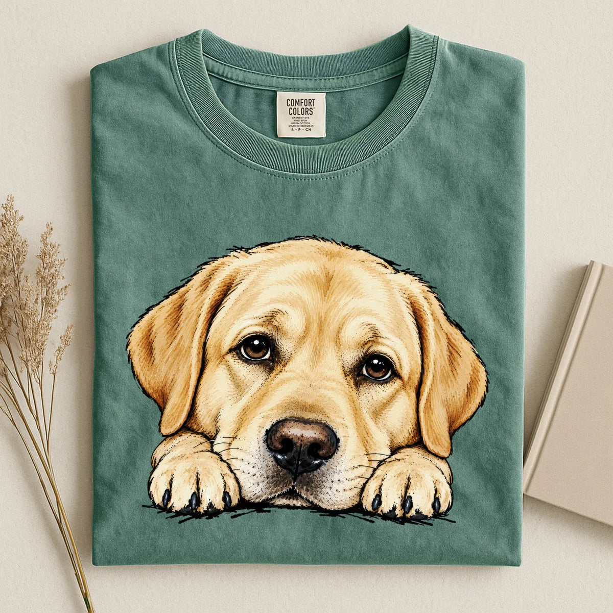 Peeking Labrador Comfort Color Unisex T-shirt