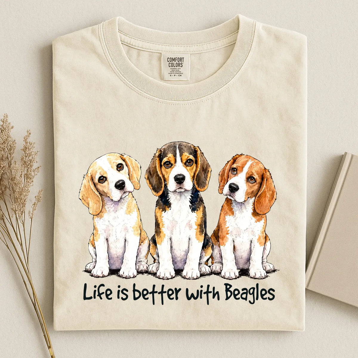 Life Is Better With Beagles Comfort Color T-shirt