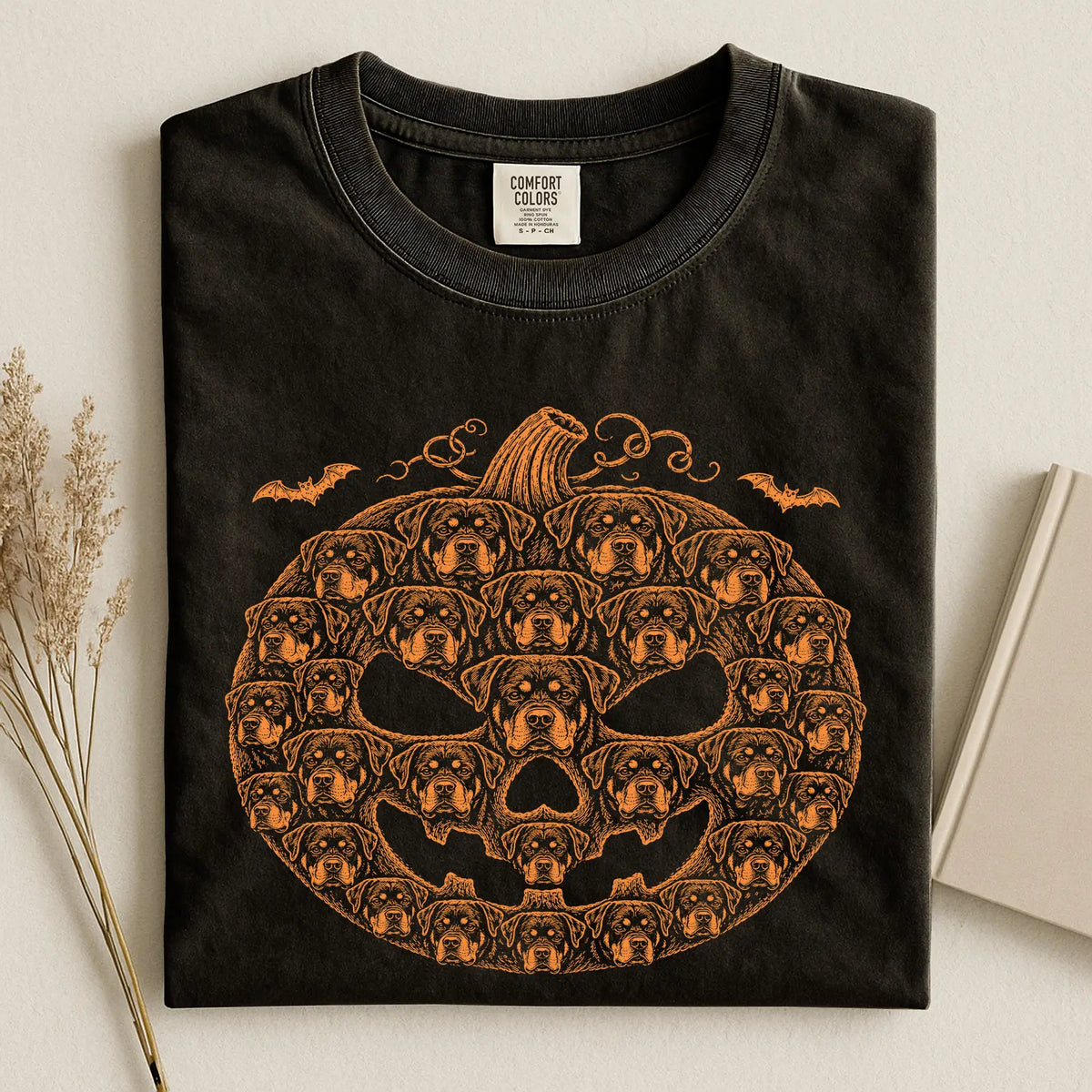 Rottweiler Pumpkin Comfort Color Unisex T-shirt
