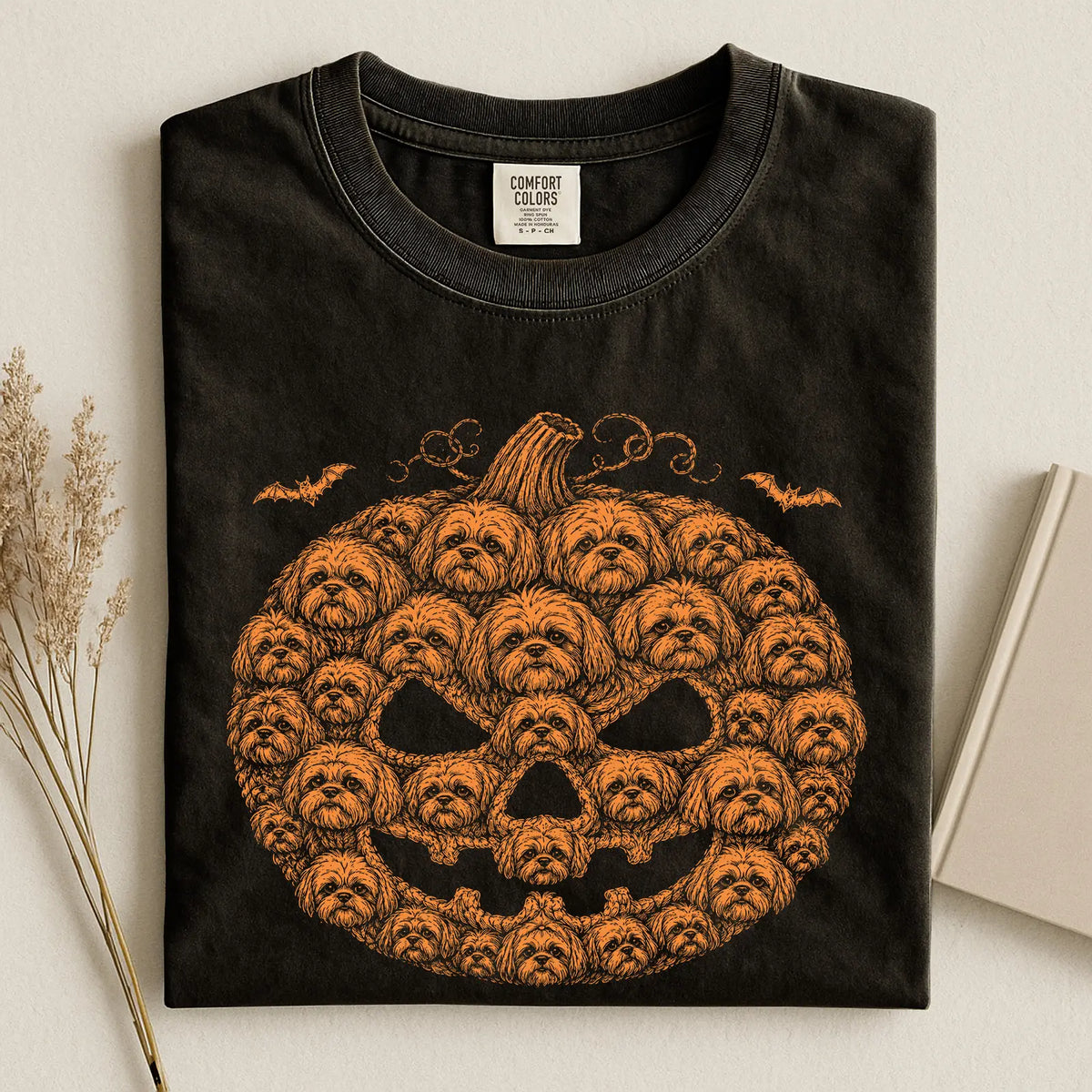 Shi Tzu Pumpkin Comfort Color Unisex T-shirt