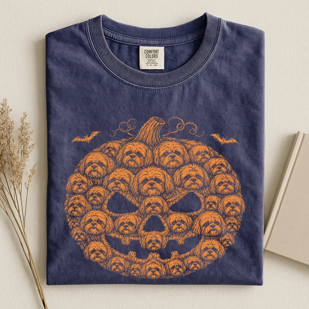 Shi Tzu Pumpkin Comfort Color Unisex T-shirt