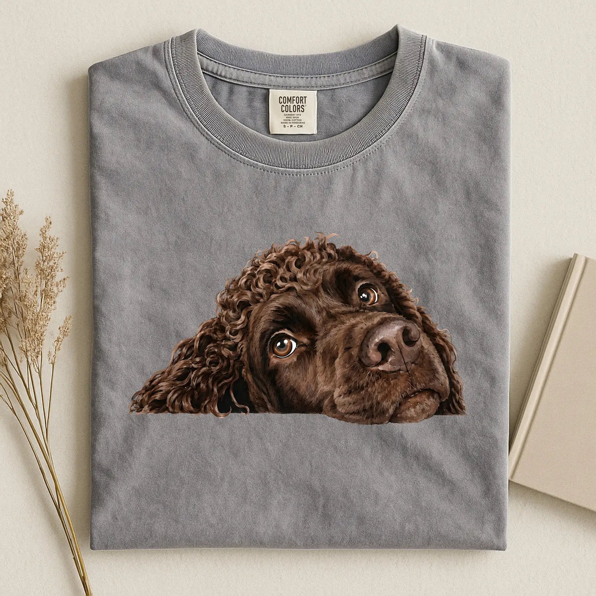 Water Spaniel Face Comfort Color T-shirt