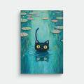 Cat In Water Canvas - Best Cat Canvas