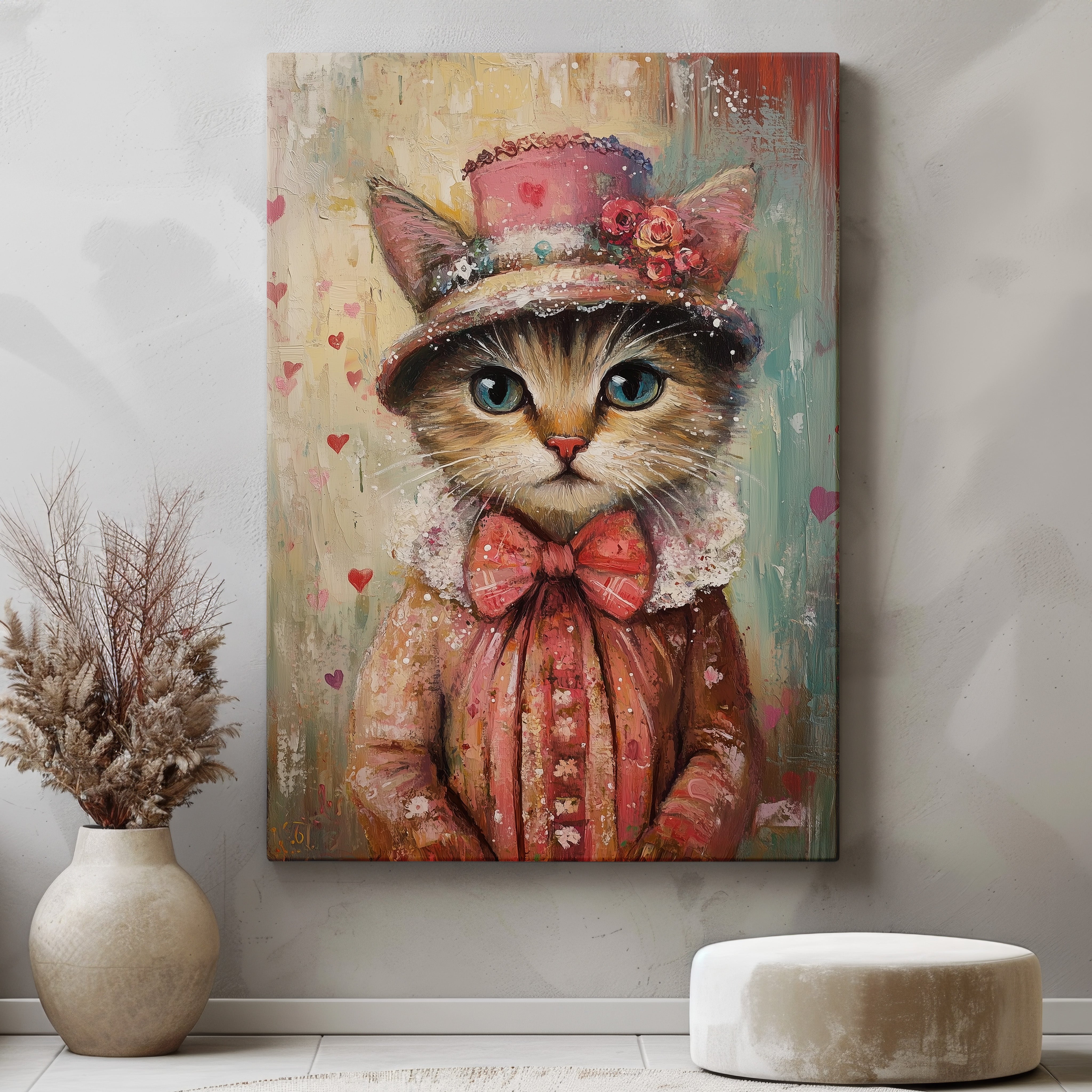 Cat Wear Pink Canvas - Best Cat Canvas
