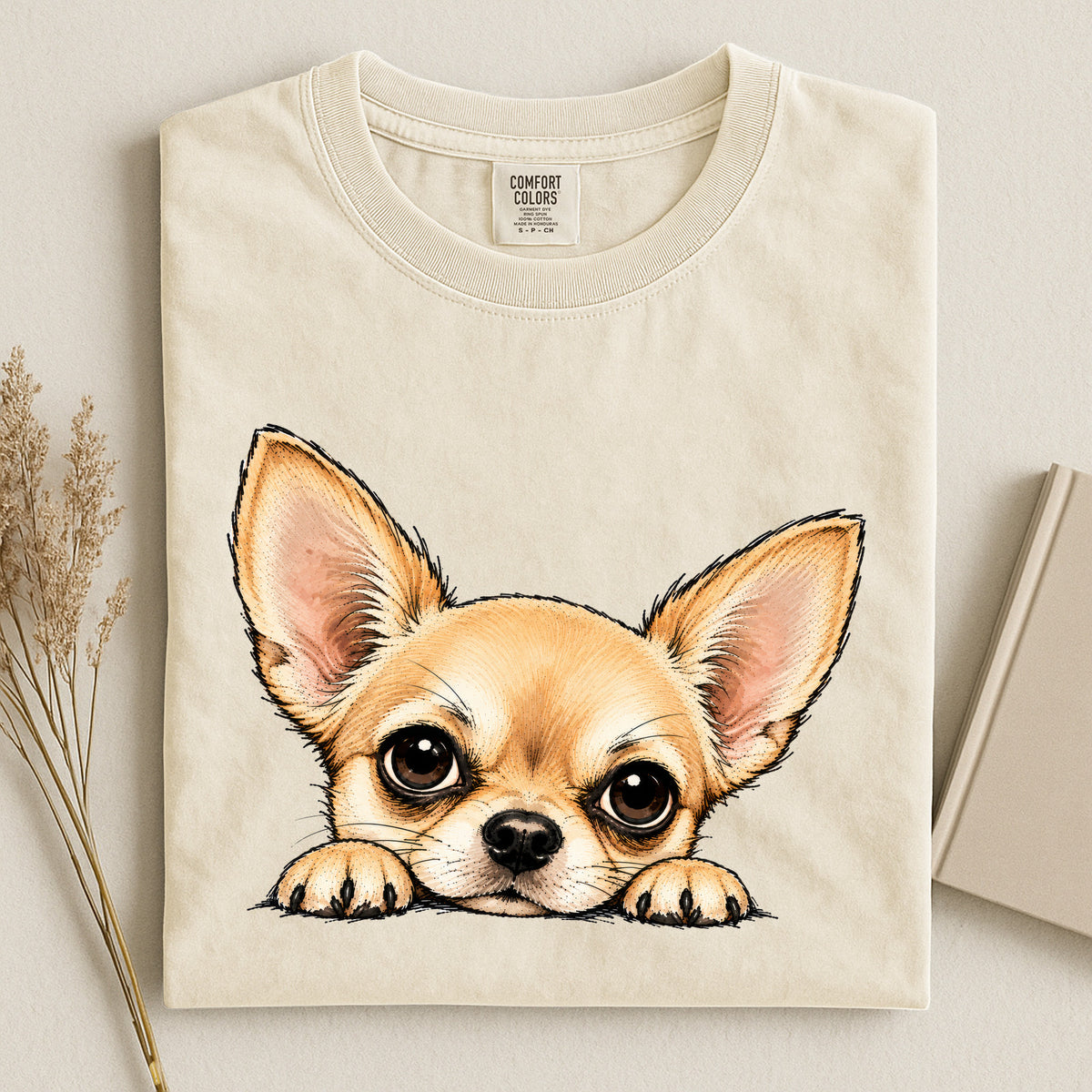 Peeking Chihuahua Comfort Color Unisex T-shirt