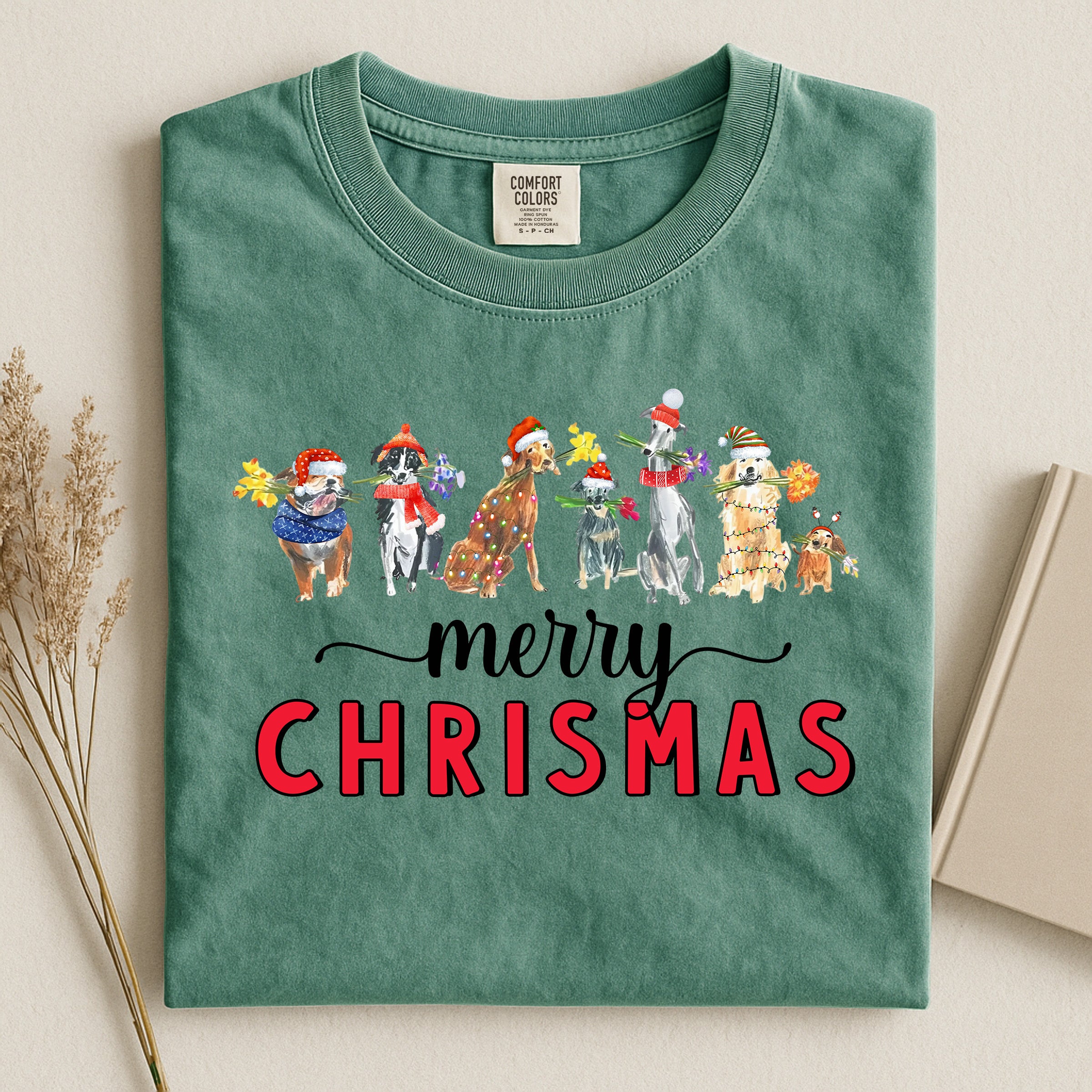 Dog Merry Christmas Comfort T-shirt