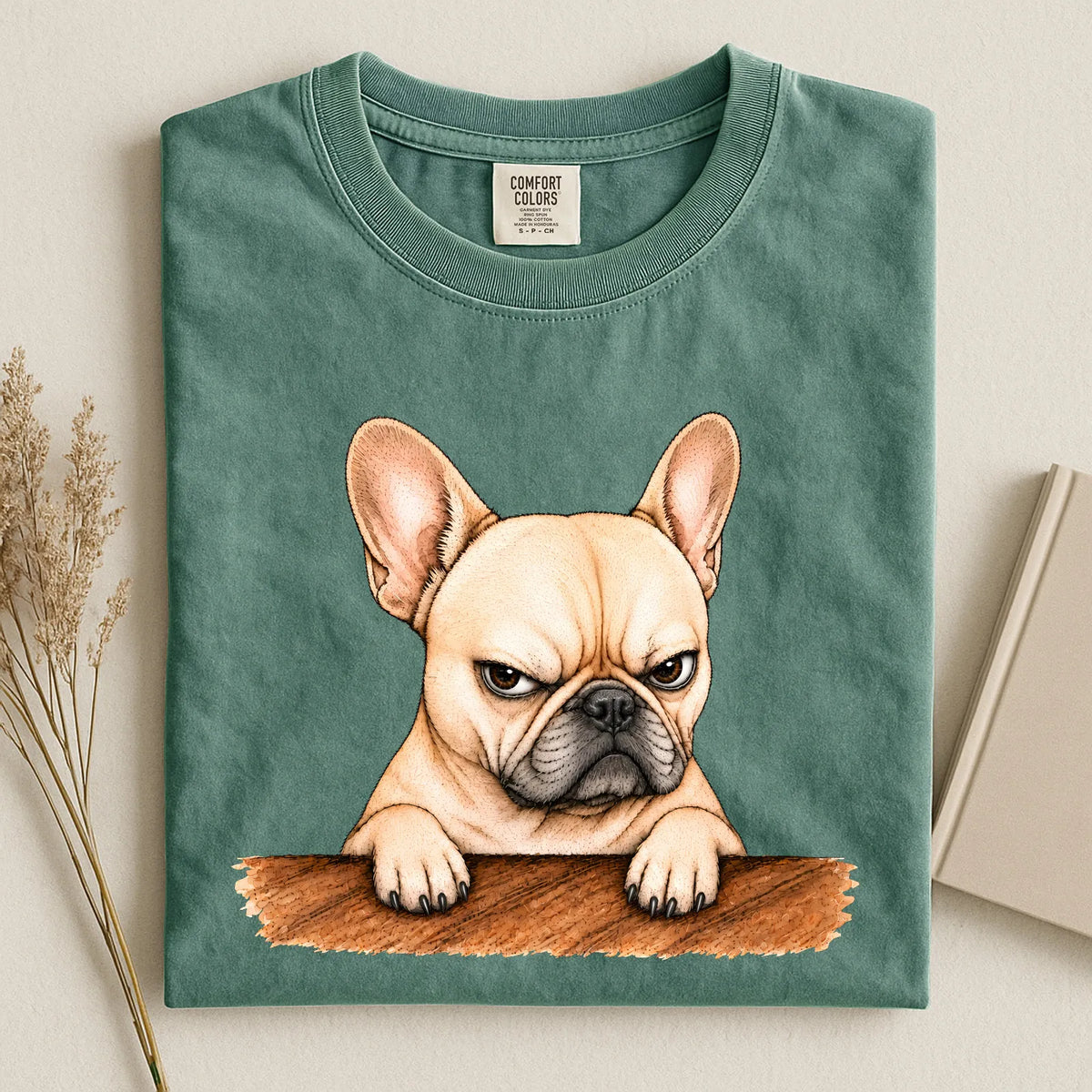 Grumpy French Bulldog Comfort Color Unisex T-shirt