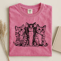3 Cats Drawing Comfort T-shirt