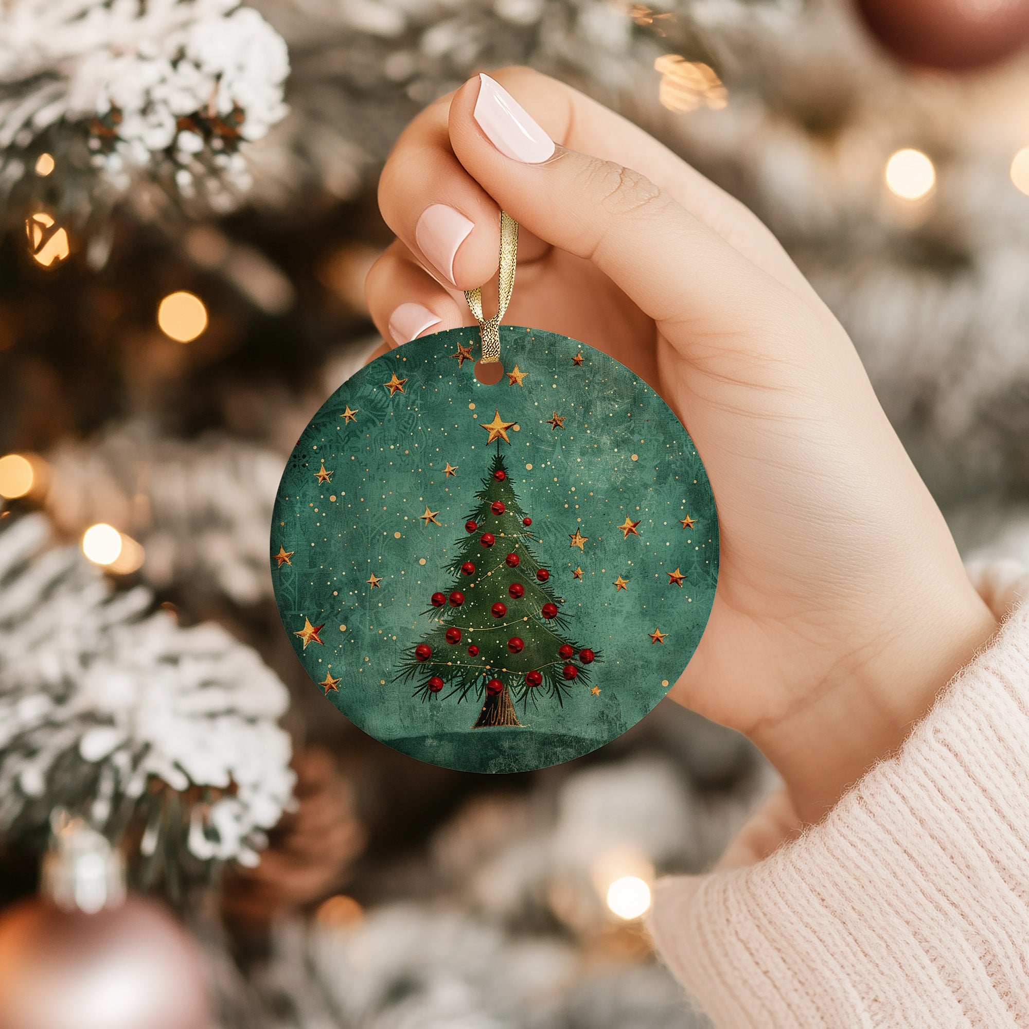 Green Christmas Tree Ornament - Christmas Ornament