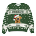 Personalized Dog Merry Christmas Knitted Sweater