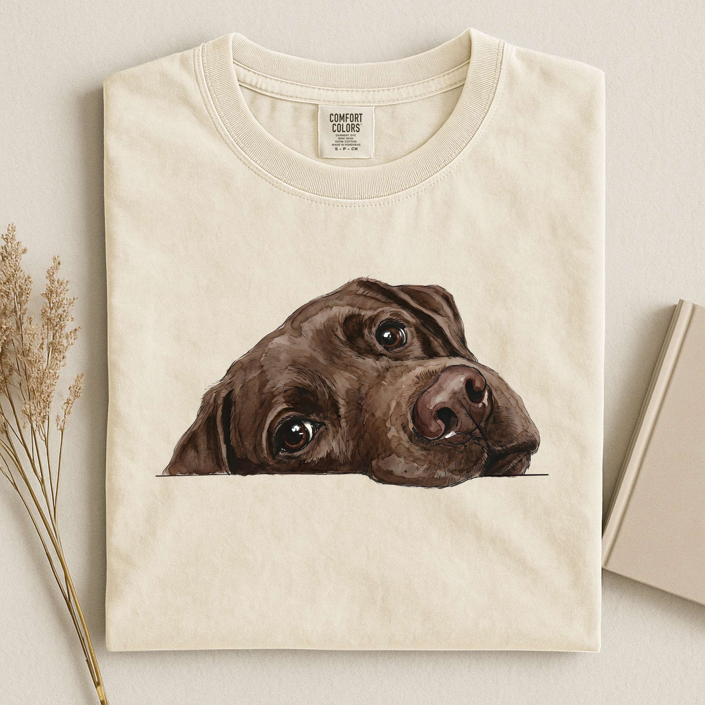 Chocolate Labrador Face Comfort T-shirt