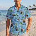 Blue Tropical Custom Dog Hawaiian Shirt