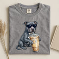 Cool Pitbull Drink Coffee Comfort T-shirt
