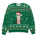 Personalized Cat Santa Knitted Sweater