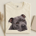 American Staffordshire Terrier Face Comfort Color T-shirt 2