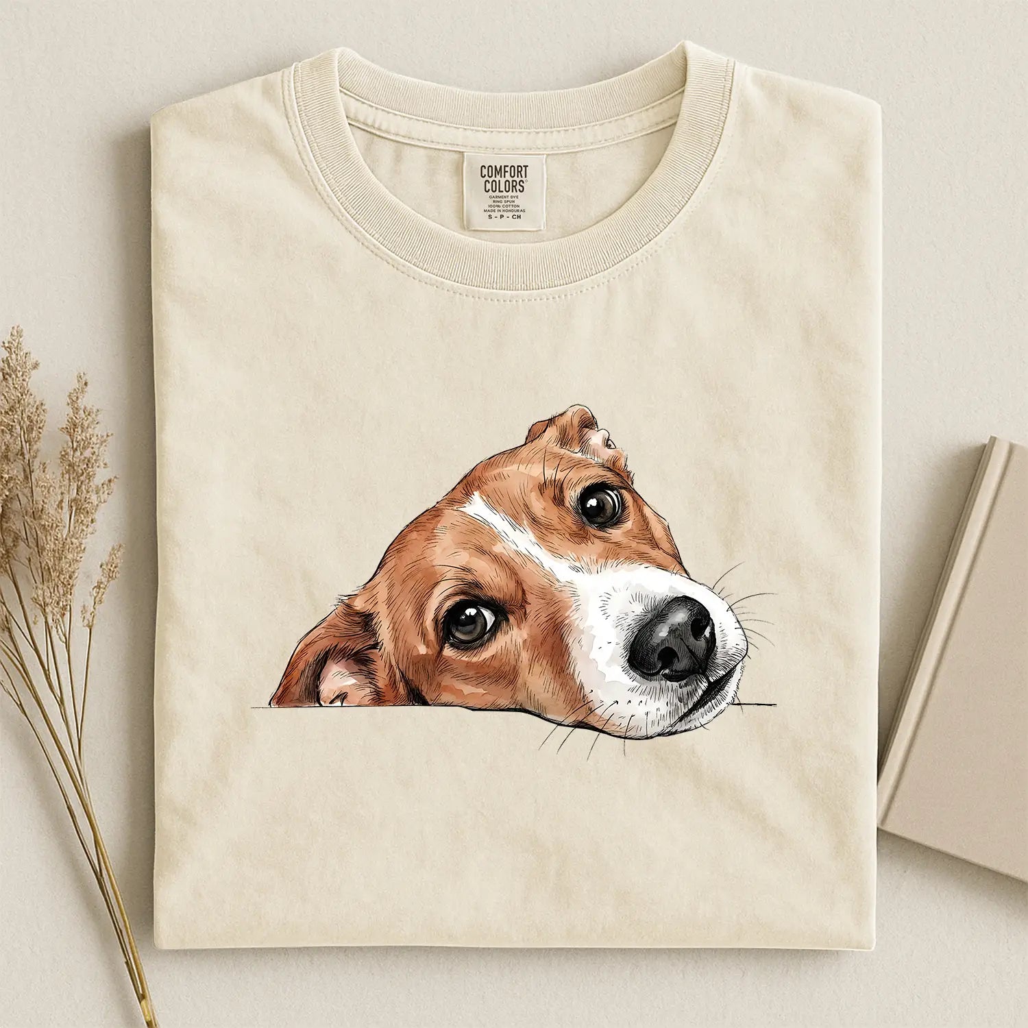 Basenji Face Comfort Color T-shirt