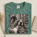 Basset Hound With Bigfoot Comfort Color Unisex T-shirt