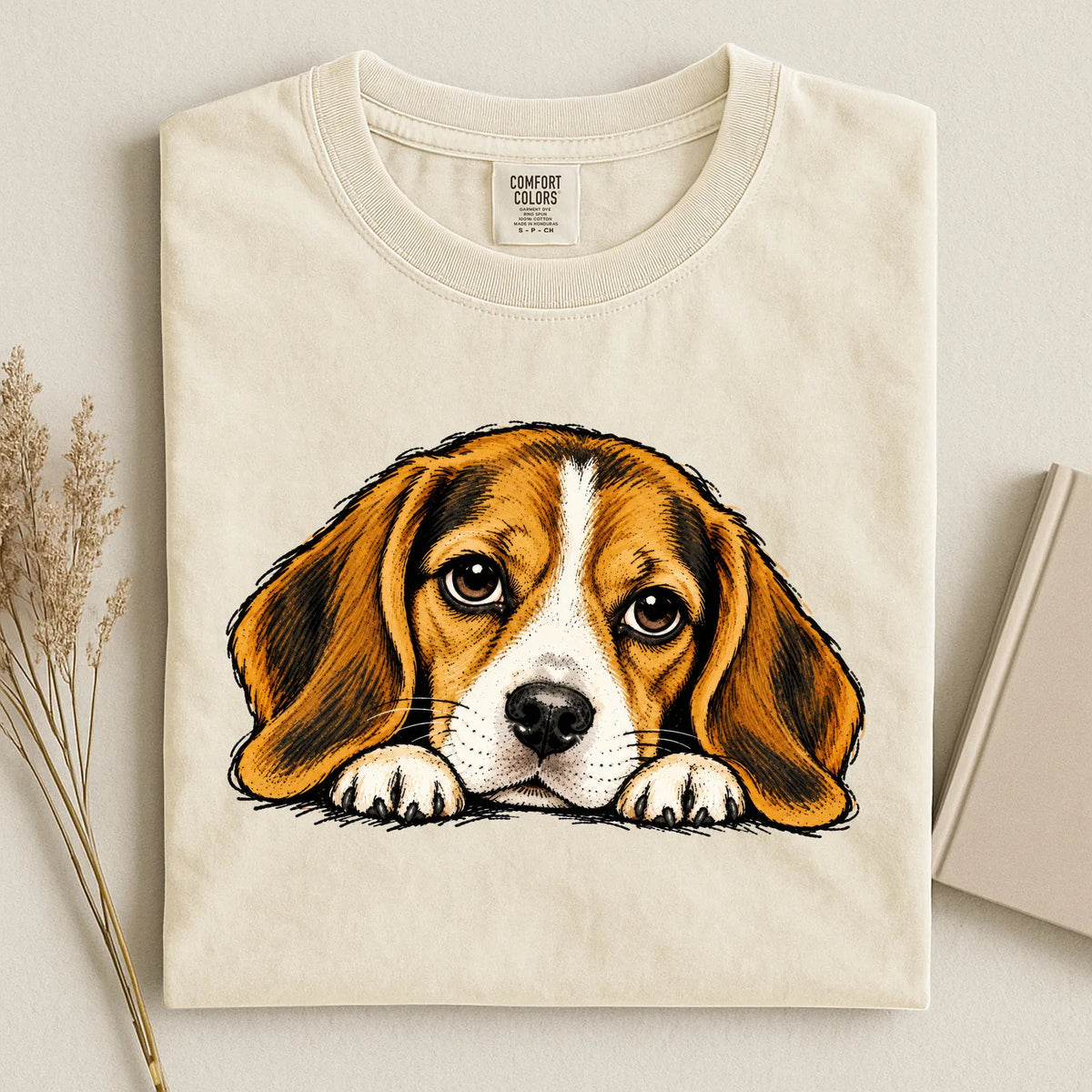 Peeking Beagle Comfort Color Unisex T-shirt