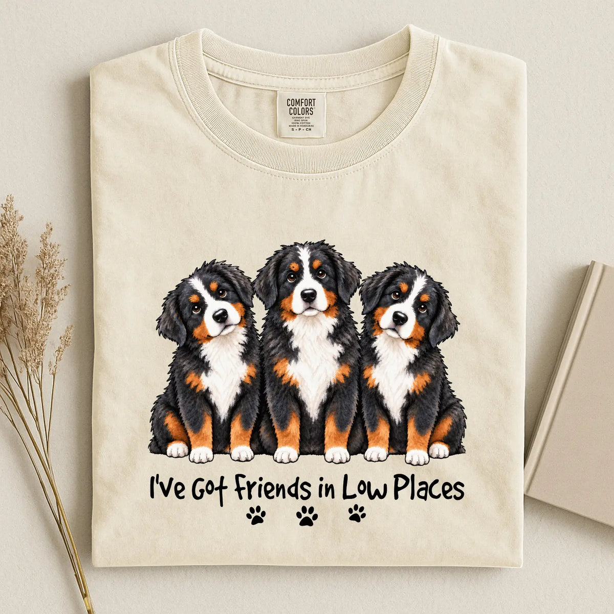 Bernese Mountain - I've Got Friend In Low Places Color Unisex T-shirt