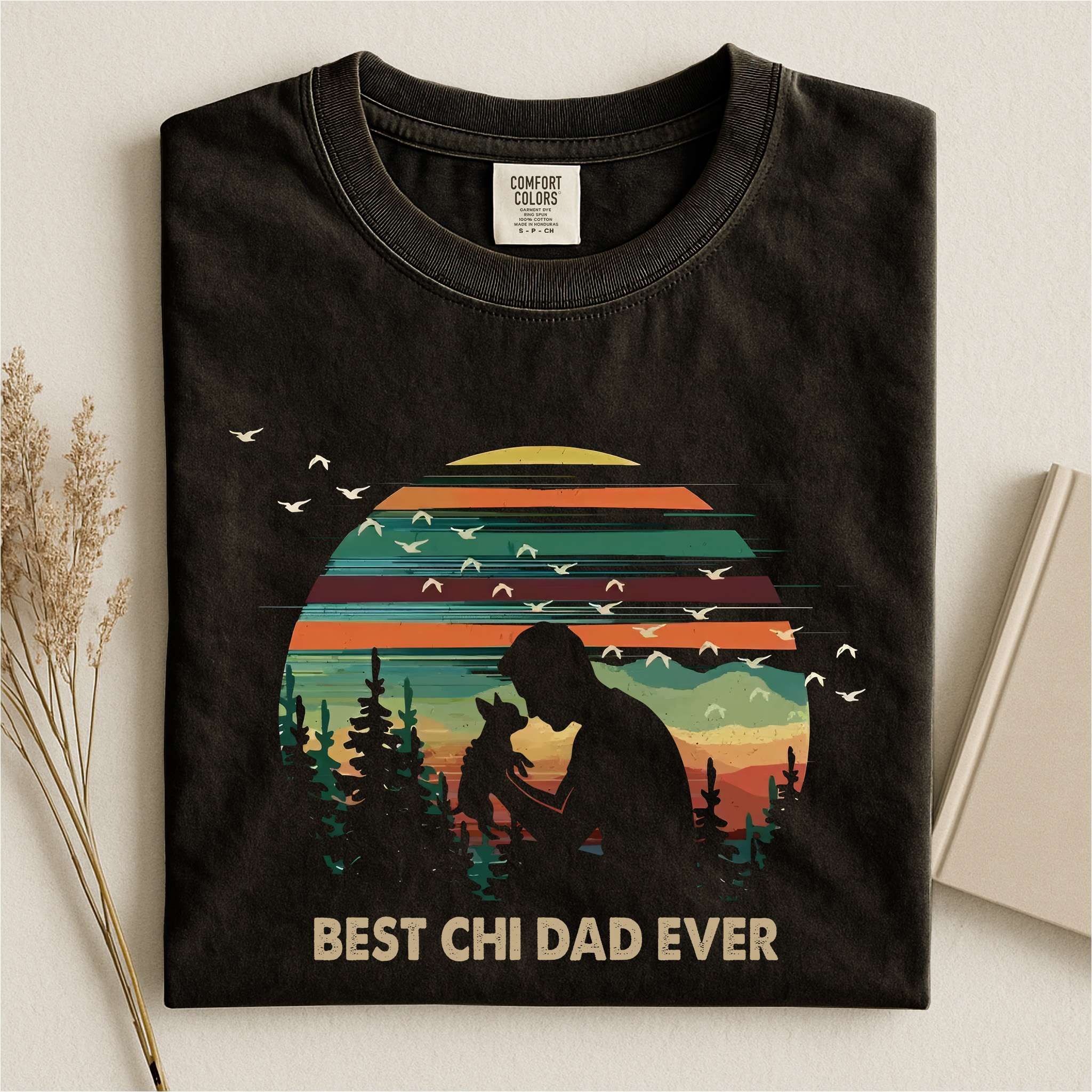 Retro Best Chi Dad Ever Comfort Colors T-shirt