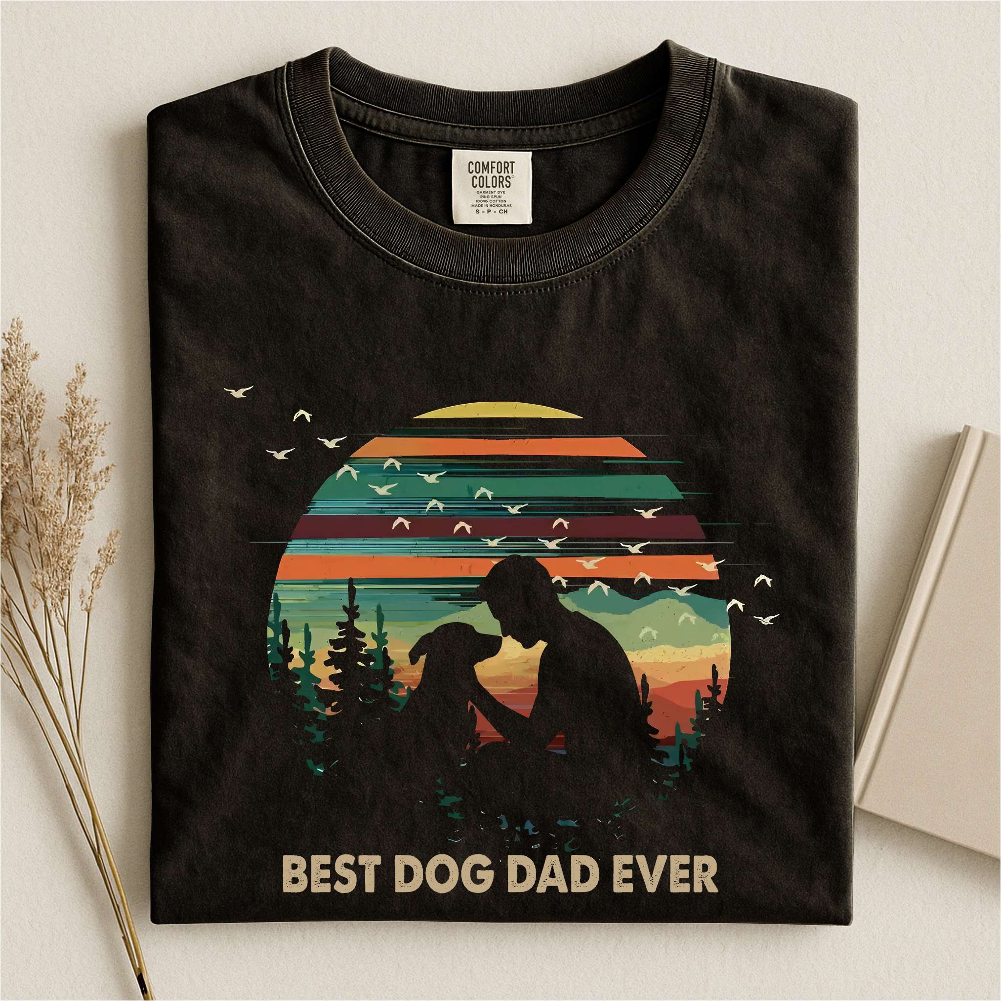 Retro Best Dog Dad Ever Comfort T-shirt
