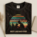 Retro Best Lab Dad Ever Comfort Colors T-shirt